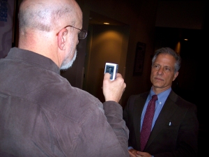 Ben Brown, up close and technological with Andres Duany.